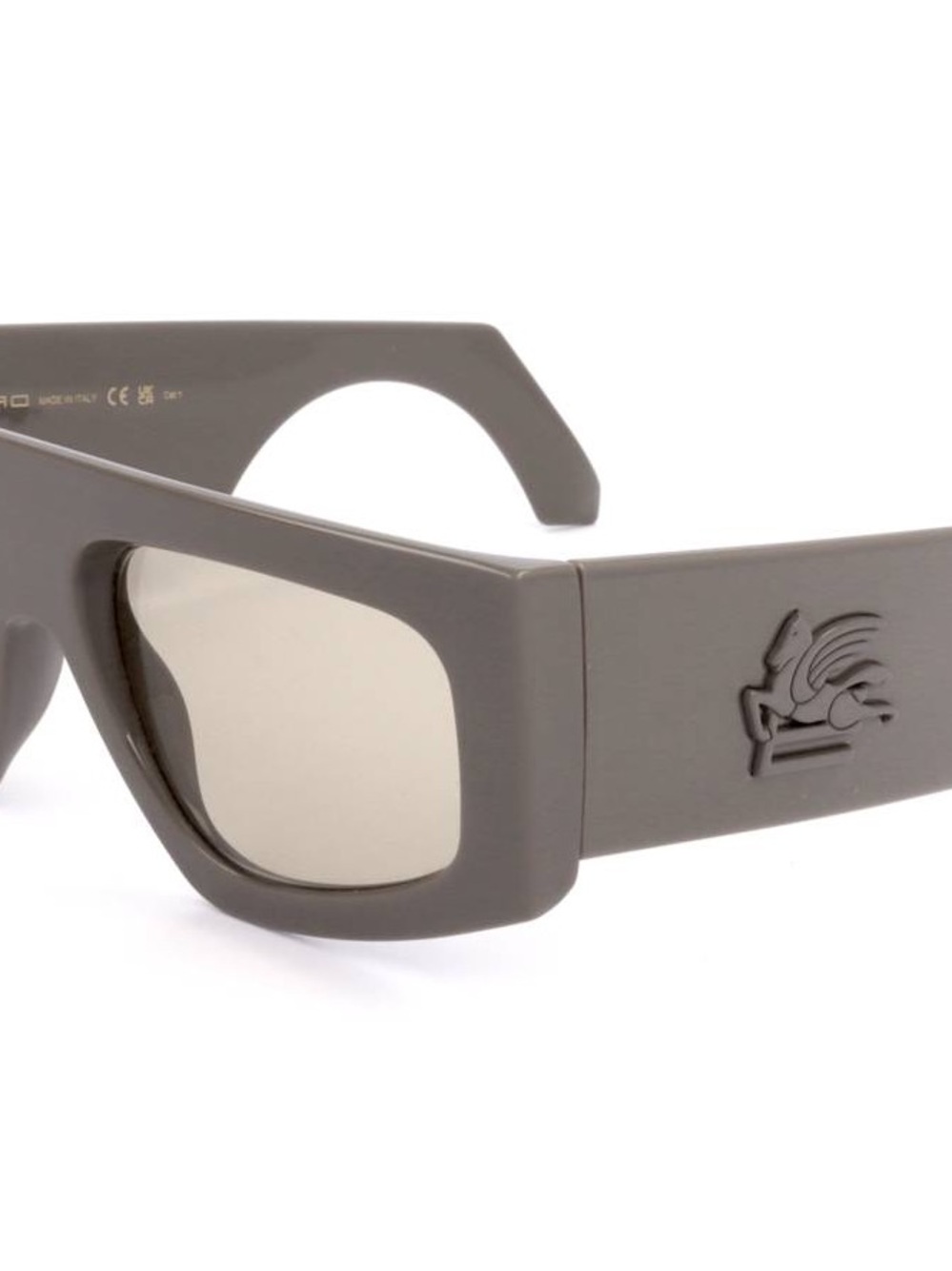 Etro Gray Rectangular Men's Sunglasses